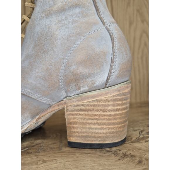 Freebird Cavalier Boots Antique Grey Size 9 Brand New Stacked Heel Leather... - Picture 7 of 16